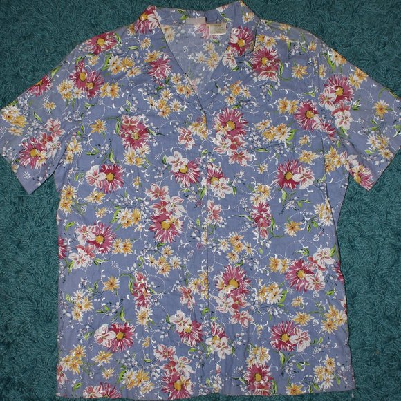 Embroidered Floral Shirt - Picture 1 of 7
